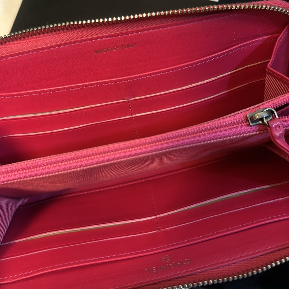 Authentic Chanel Python Leather Zip Wallet.Very G… - image 3